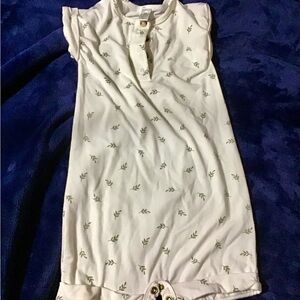 Lou Lou & Company White and Green Romper